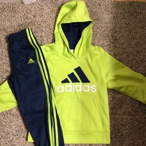 Boys Adidas sweatshirt and athletic pants
